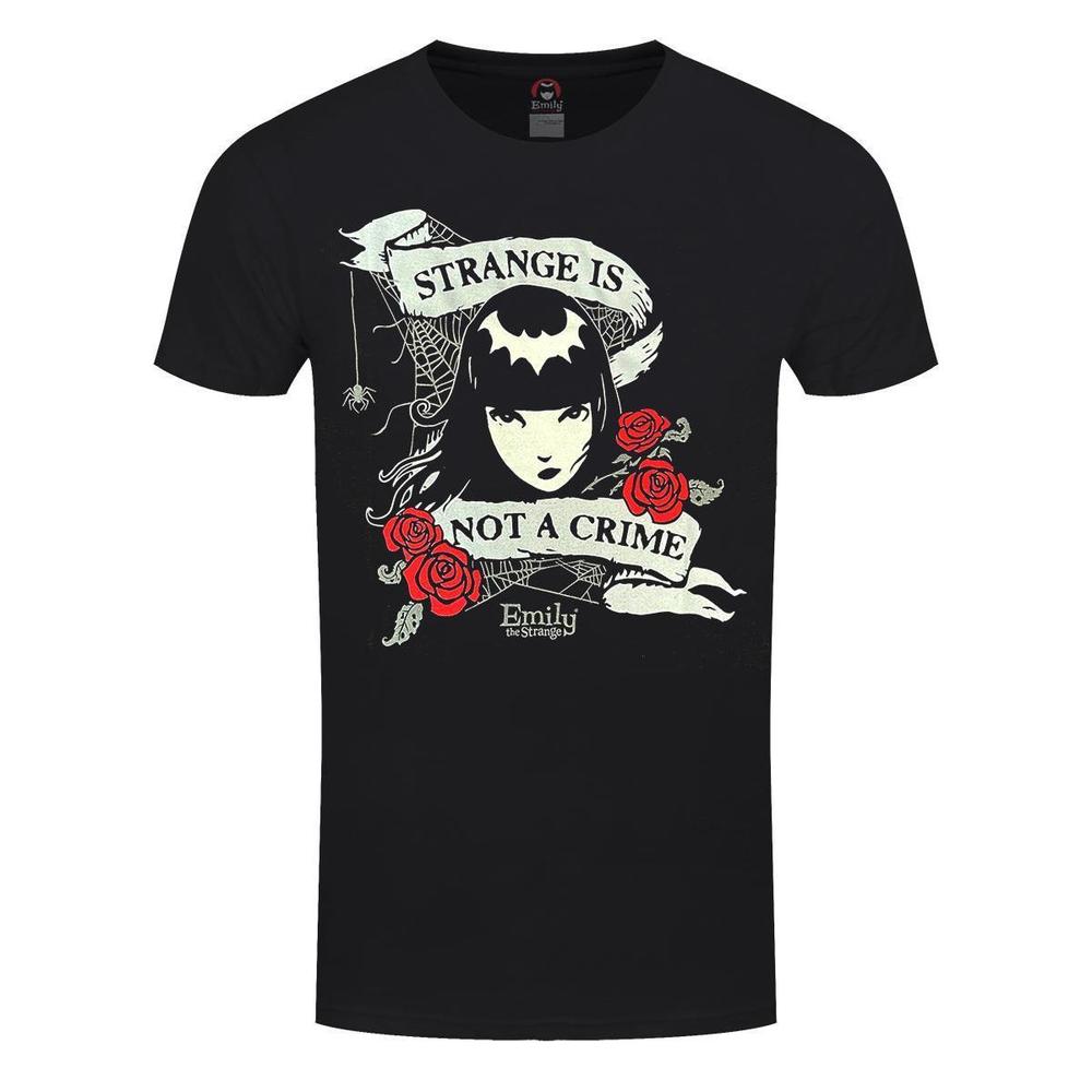 Emily The Strange Not A Crime Mens Black Tshirt